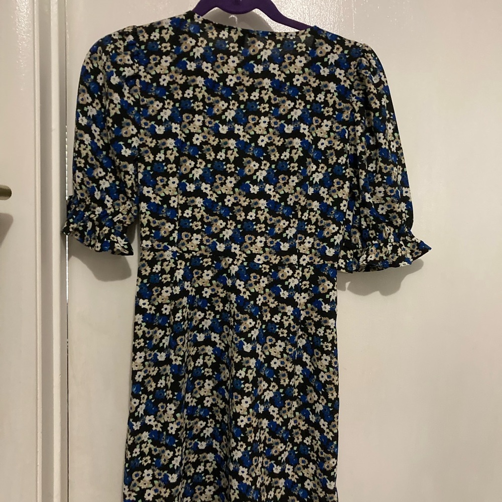 Vero Moda Blue Floral A-Line Dress Size XS
